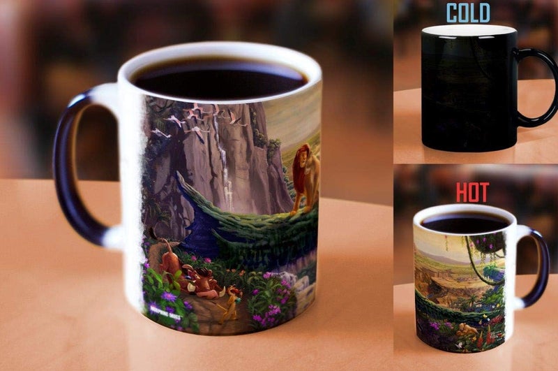 Morphing Mugs Disney  The Lion King  Return to Pride Rock  Thomas Kinkade  One 11 oz Color Changing Heat Sensitive Ceramic Mug  Image Revealed When HOT Liquid Is Added - Image 2