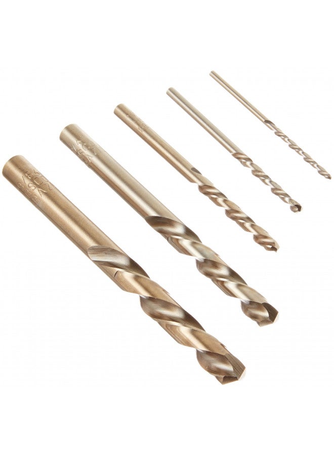 IRWIN Left Hand Drill Bit Set, Cobalt Alloy Steel, 5/64-Inch to 19/64-Inch, 5-Piece (30520)