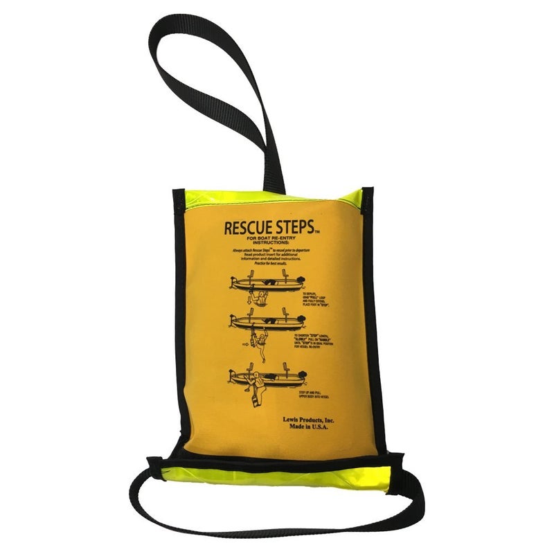 Rescue Steps Rescue Steps  For Duck Hunting Jon Boats Aluminum Skiff  Permanent or Emergency Ladder Yellow 