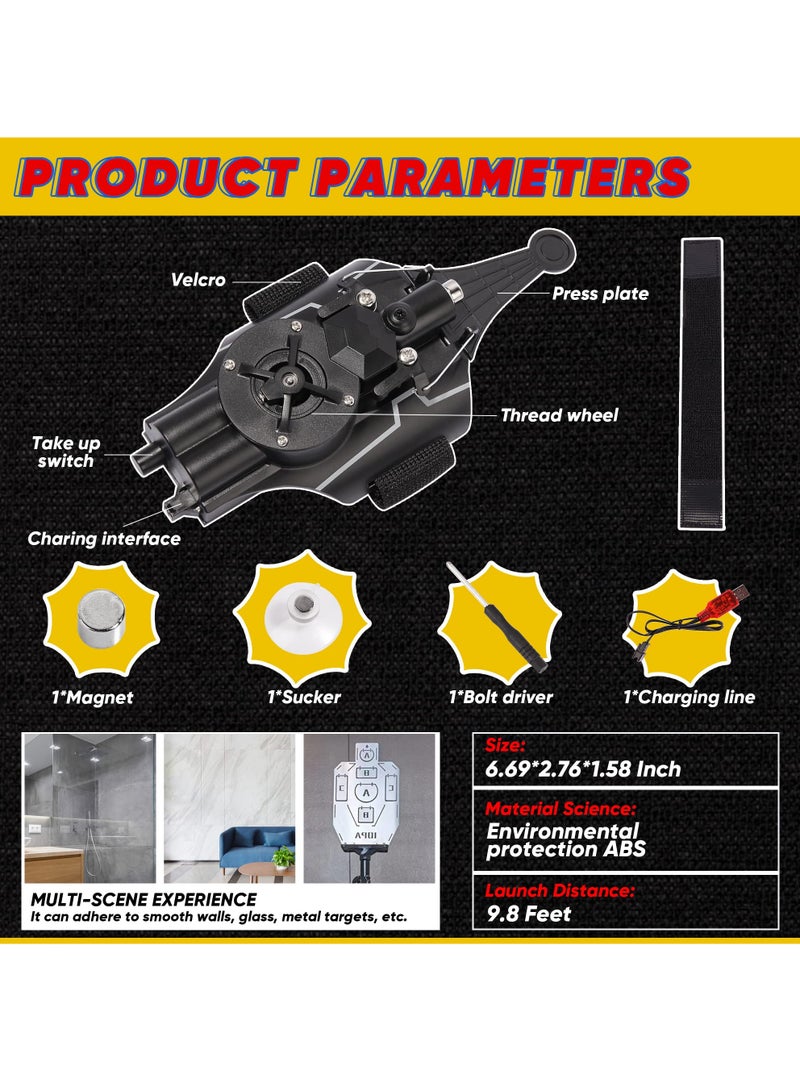 Excefore Web Shooter Launcher String Toy, Electric Reel-in Spider Web Shooters Real Silk [9.5ft Range], Toy for Kids Superhero Role-Playing,Black - Image 5