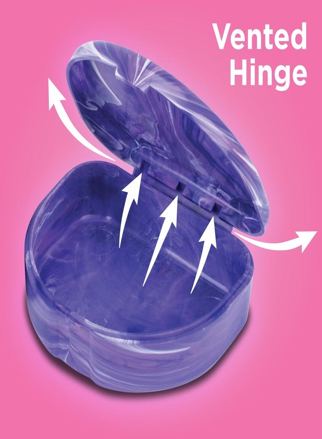 Practicon Marble Retainer Cases, Orthodontic Aligner Case, Mouth Guard Holder (3 Pack) (Pink Paradise) - Image 4