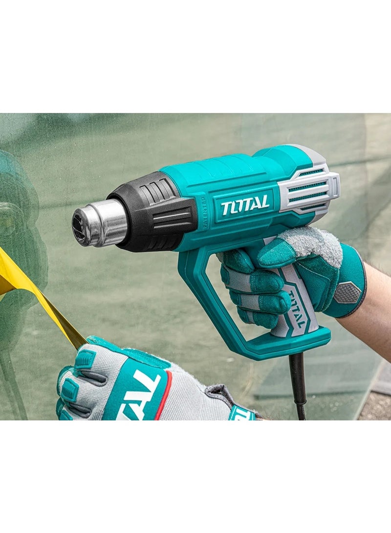TOTAL 2000W Industrial Heat Gun with Adjustable Temperature & Nozzle Kit – TT2006 - Image 3
