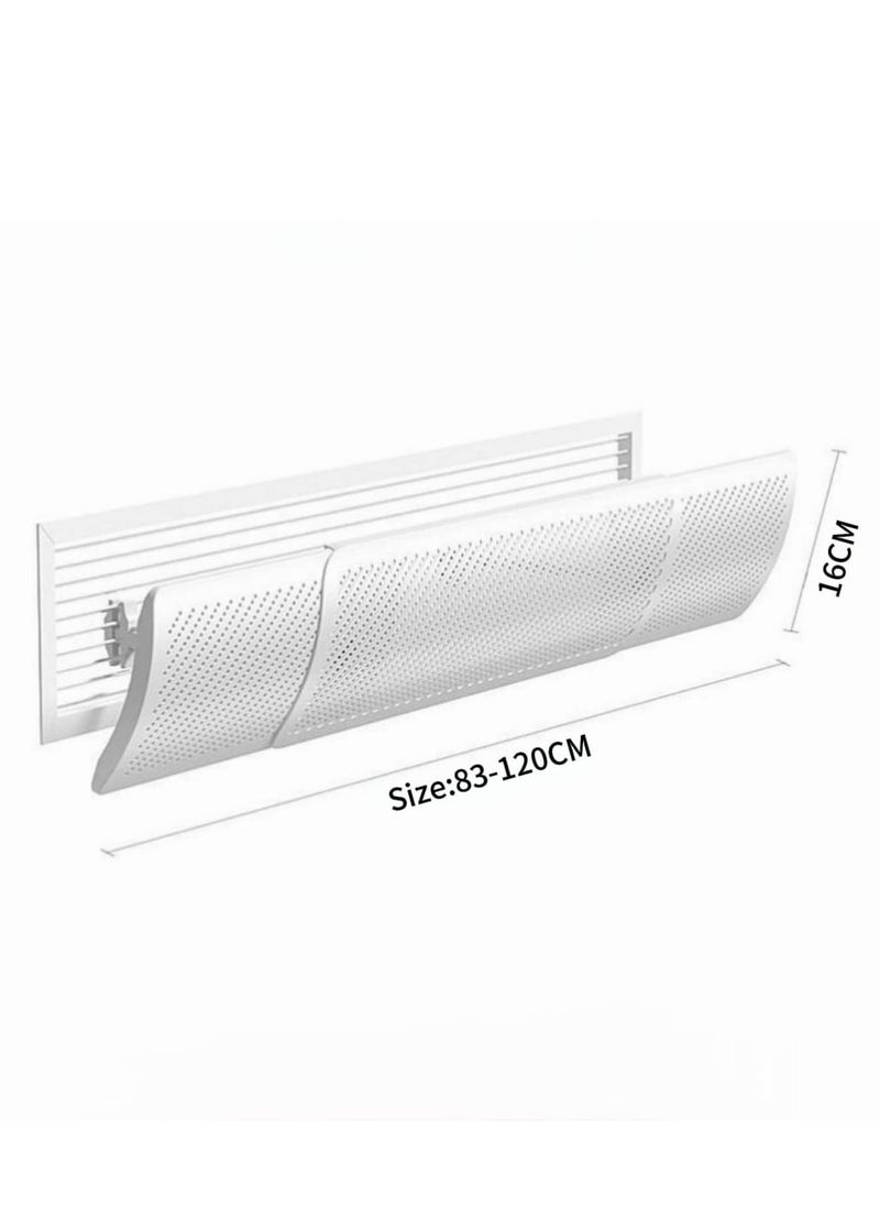 Generic - Model TY-DF-AC, adjustable size central air conditioner windshield: 83 - 120CM freely adjustable size, 16CM scientific height, perforated design for efficient air flow - Image 1