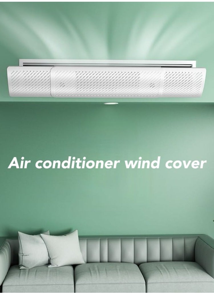 Generic - Model TY-DF-AC, adjustable size central air conditioner windshield: 83 - 120CM freely adjustable size, 16CM scientific height, perforated design for efficient air flow - Image 1
