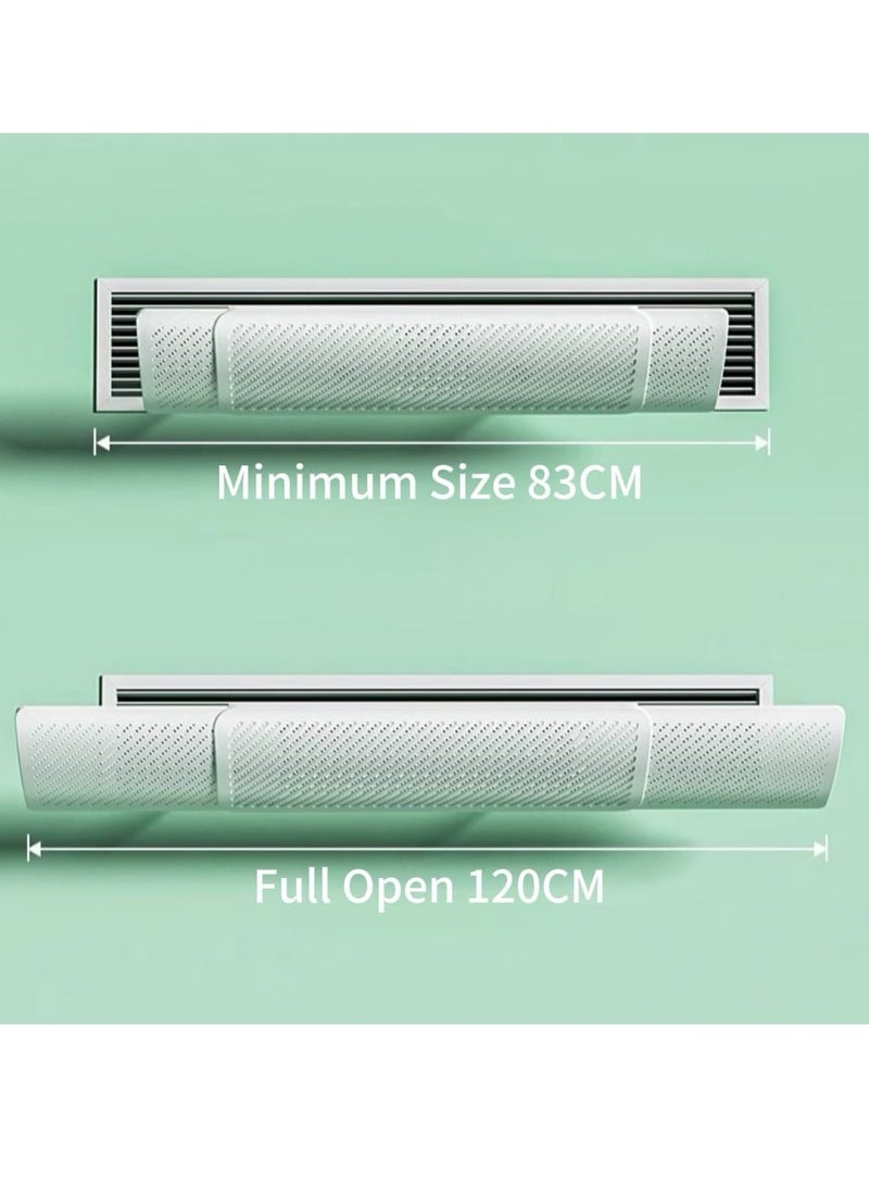 Generic - Model TY-DF-AC, adjustable size central air conditioner windshield: 83 - 120CM freely adjustable size, 16CM scientific height, perforated design for efficient air flow - Image 1