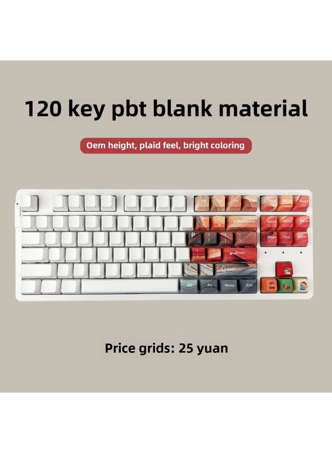 White PBT Blank Key Cap Material Easy To Color 120 Small Full Set Of Mechanical Keyboard Key Cap DIY Key Cap-Colour:Oem Blank Keycap Material 120 Keys - Image 2