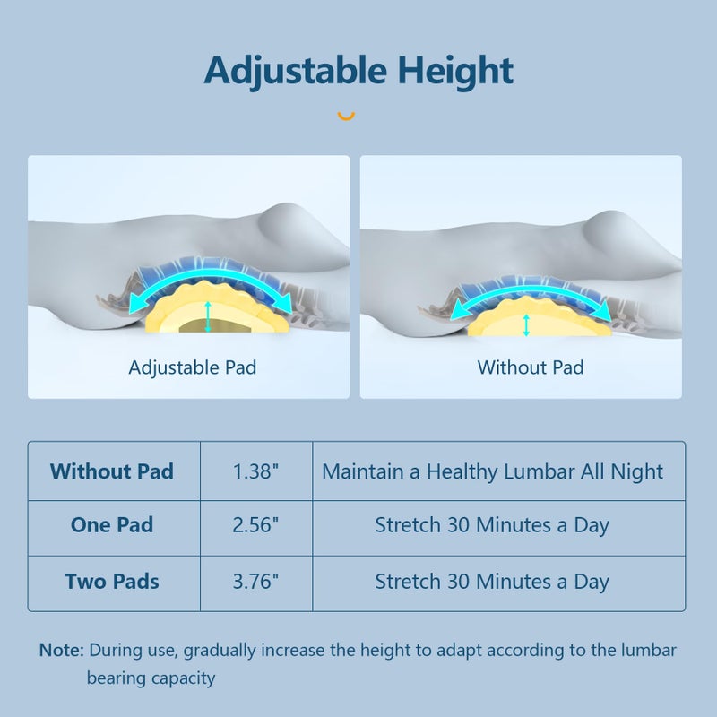 RESTCLOUD Adjustable Lumbar Support Pillow for Sleeping Memory Foam Back Support Pillow for Lower Back Pain Relief and Sleeping, Lumbar Support Pillow for Bed and Chair - Image 4