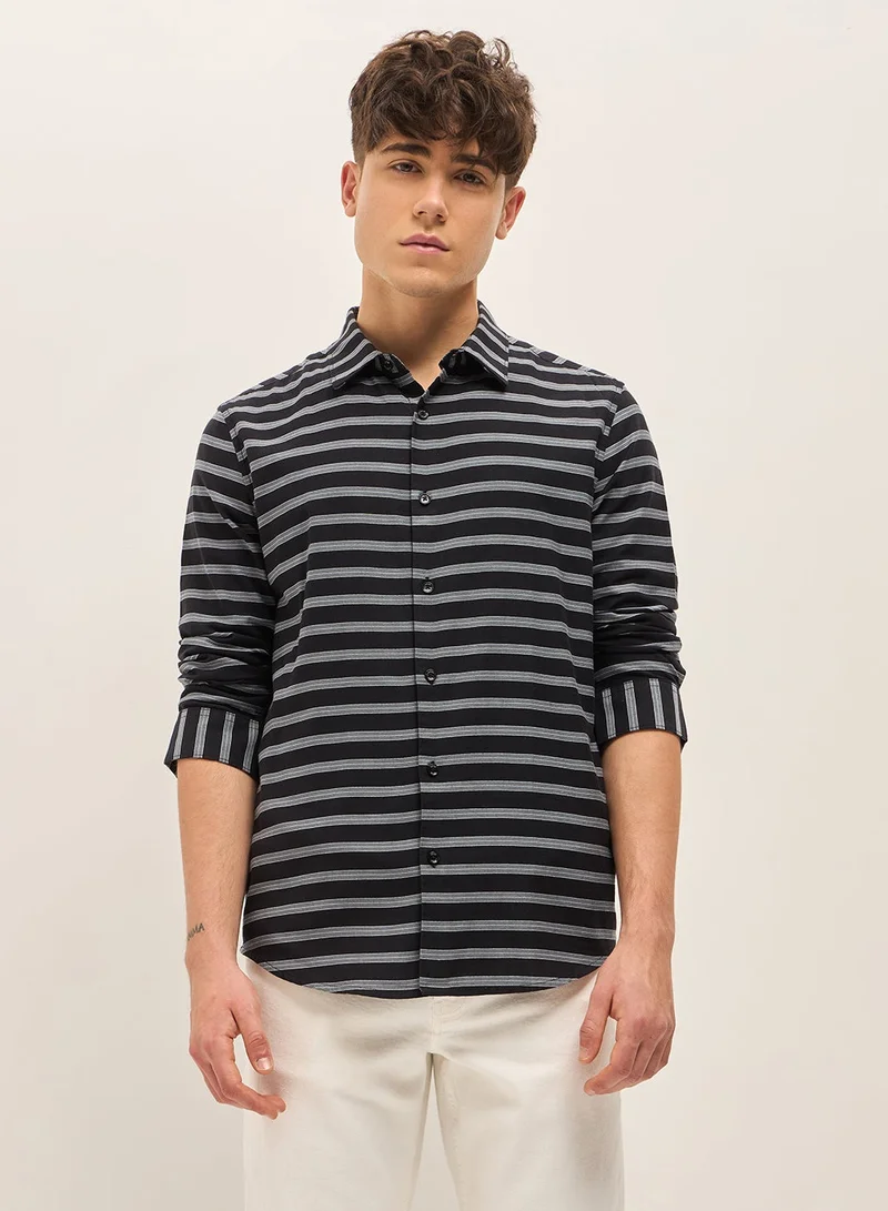 THE BEAR HOUSE Cotton Shirt for Men | Slim Fit, Long Sleeve, Casual & Formal Wear | Soft, Breathable Fabric for Office, Everyday, & All-Season Use in Classic & Trendy