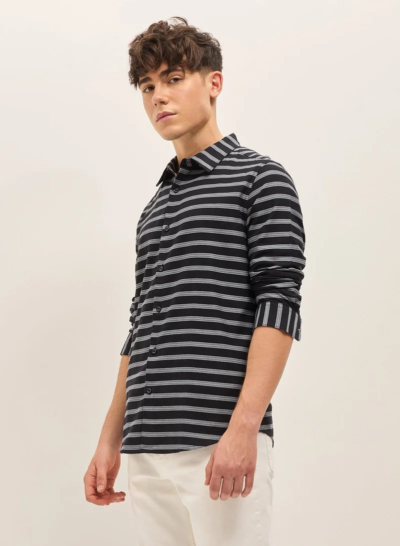 THE BEAR HOUSE Cotton Shirt for Men | Slim Fit, Long Sleeve, Casual & Formal Wear | Soft, Breathable Fabric for Office, Everyday, & All-Season Use in Classic & Trendy