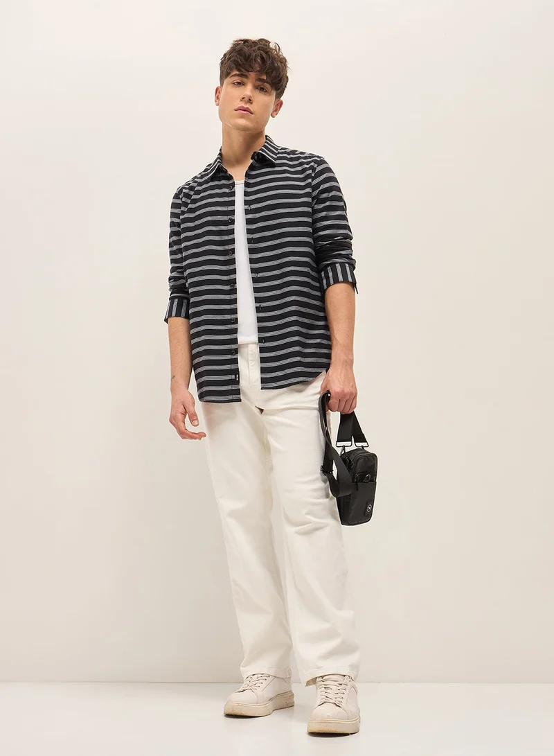 THE BEAR HOUSE Cotton Shirt for Men | Slim Fit, Long Sleeve, Casual & Formal Wear | Soft, Breathable Fabric for Office, Everyday, & All-Season Use in Classic & Trendy
