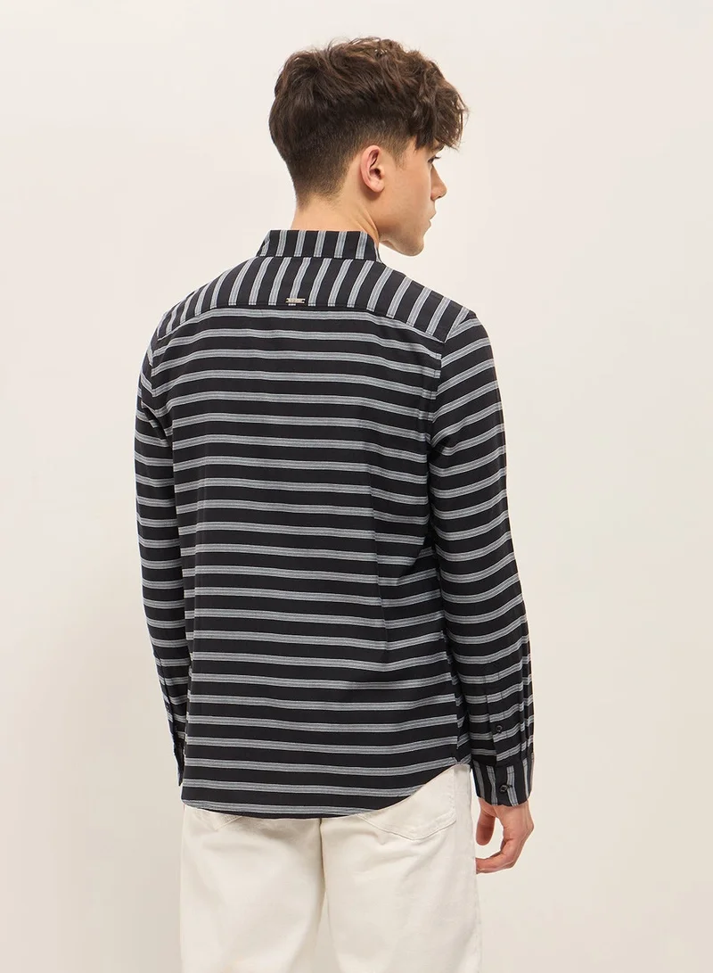 THE BEAR HOUSE  Cotton Shirt for Men | Slim Fit, Long Sleeve, Casual & Formal Wear | Soft, Breathable Fabric for Office, Everyday, & All-Season Use in Classic & Trendy for Men | Best Price UAE
