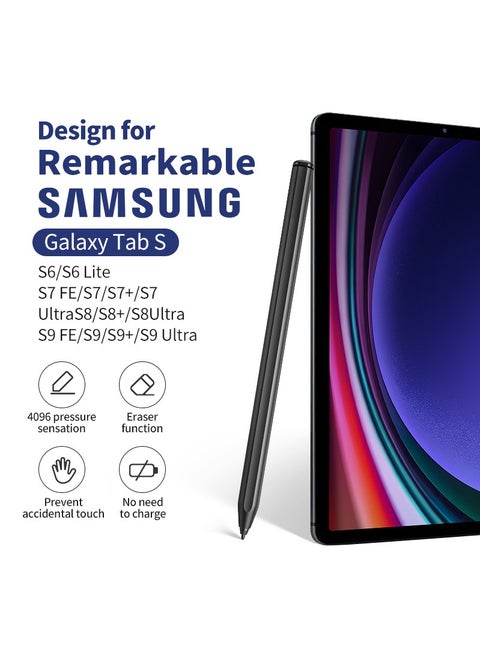 Design for Remarkable SAMSUNG Galaxy Tab S Stylus Pen with Palm Rejection Compatible with S6/S6 Lite/S7 FE/S7/S7+/S7UltraS8/S8+/S8/UltraS9 FE/S9/S9+/S9 Ultra End Eraser function No Need Charging