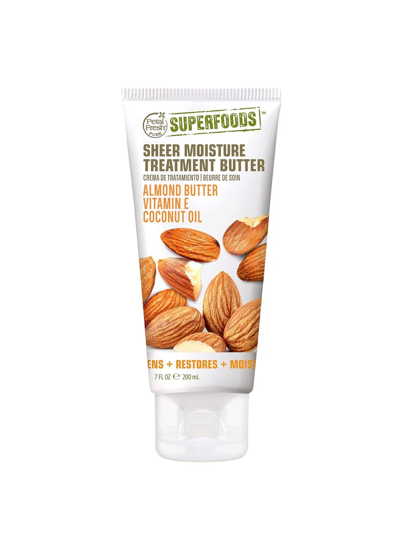 Petal fresh Petal Fresh SuperFoods Sheer Moisture Treatment Body Butter with Almond Butter Vitamin E  Coconut Oil A Nourishing Supplement to your Body Care Routine Vegan and Cruelty Free 7 oz 