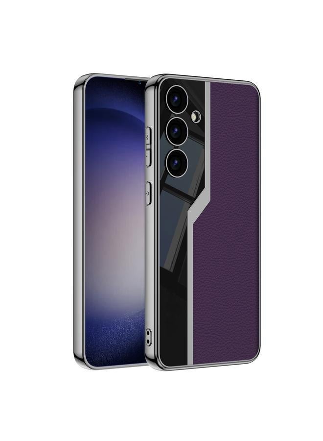 erorex Luxury Hybrid Phone Case – Shockproof Plating Frame with Leather Texture