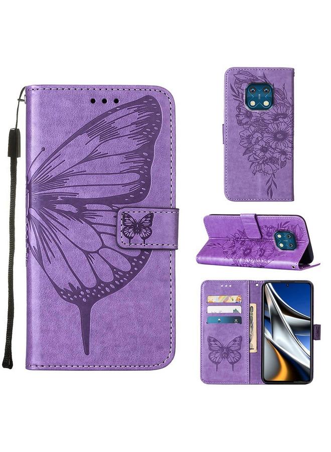 S-TOP Case For Nokia XR20 Embossed Butterfly Leather Phone Case - Image 1