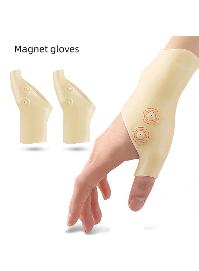 Generic Thumb Wrist Support Brace, 2 PCS Elastic Gel Arthritis Fingerless Glove with Magnetotherapy,Waterproof Compression Sleeve Splint for Sprained,Tendonitis,Carpal Tunnel Hand Joint Pain Relief  - Image 1