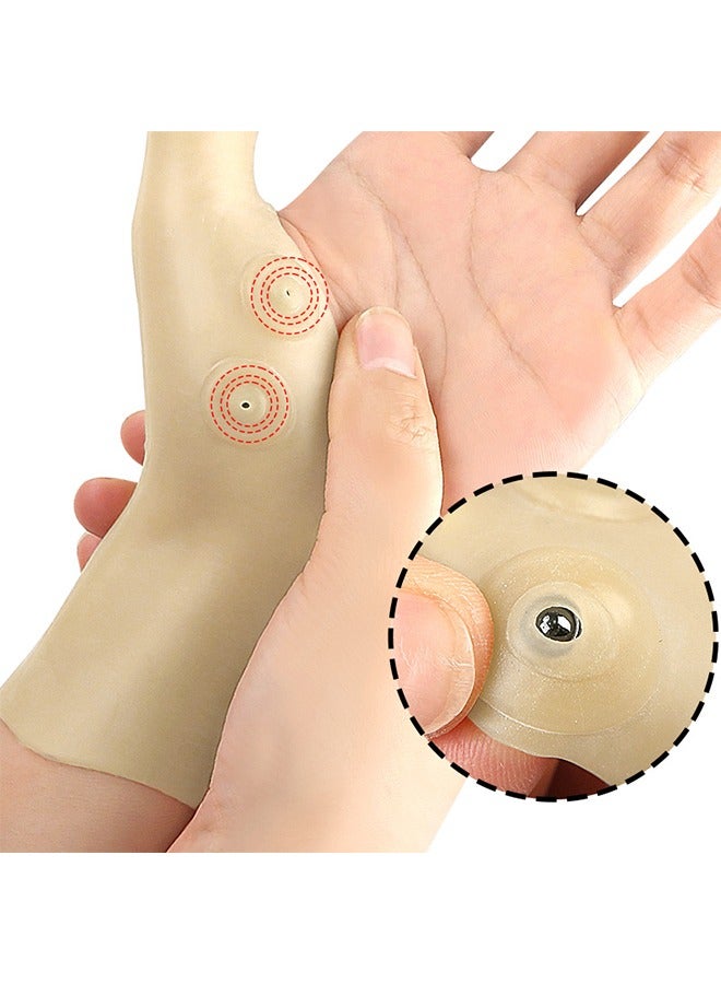 Generic Thumb Wrist Support Brace, 2 PCS Elastic Gel Arthritis Fingerless Glove with Magnetotherapy,Waterproof Compression Sleeve Splint for Sprained,Tendonitis,Carpal Tunnel Hand Joint Pain Relief  - Image 5