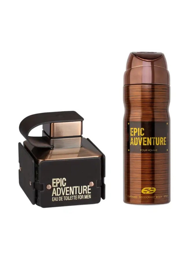 emper Epic Adventure EDT For Men 100ml + Body Spray 200ml - Image 3