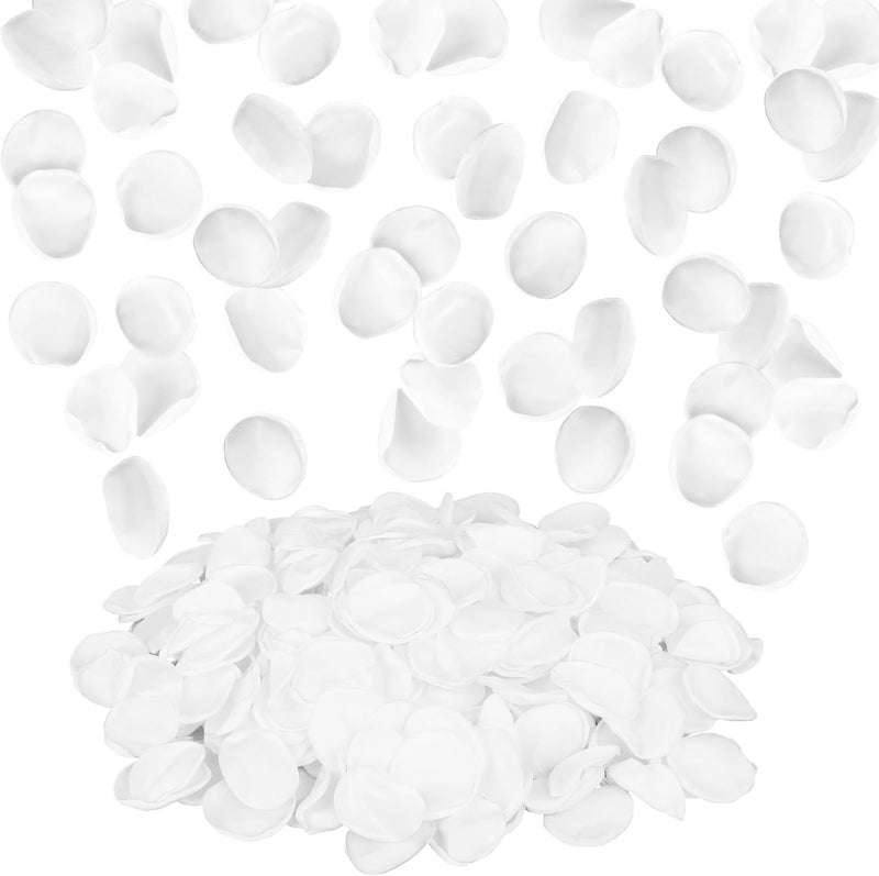 Suream 300 Pcs Silk Flower Petals, White Rose Petals for Wedding Decorations, Artificial Petals for Table Centerpieces Party Bridal Showers Birthday Wedding Ceremony Decor - Image 1
