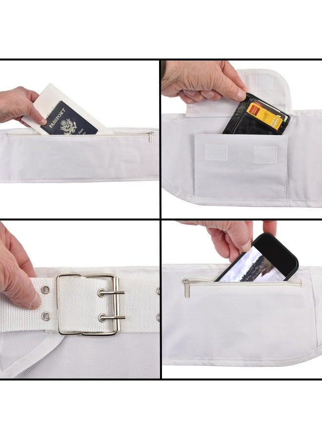 Ihram belt, Ahram belt, Flaxible-Size Uni Adjustable White Ihram Belt With Phone Holder Waist Belt Anti-Theft for Hajj Umrah ihram belt ahram belt - Image 4