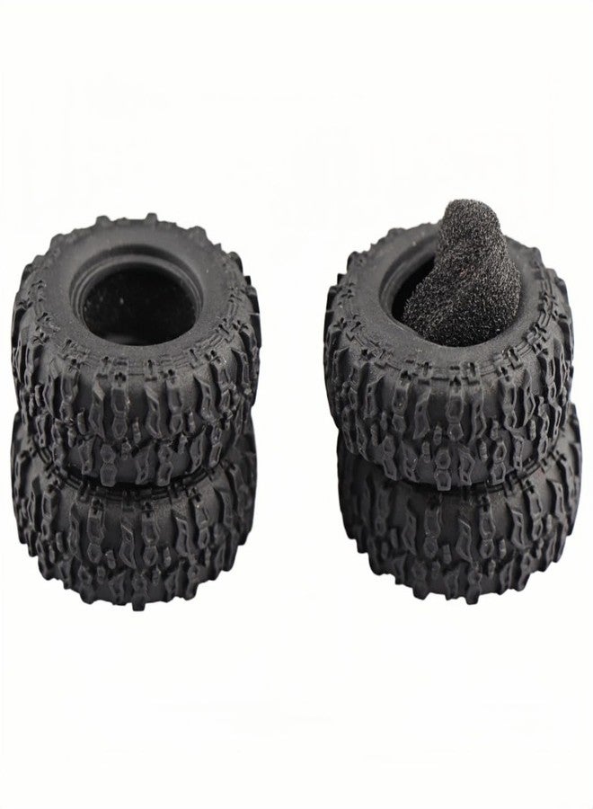 إطارات مطاطية من Aimrock، 4 قطع، مقاس 0.7 بوصة، لعجلات سيارات التحكم عن بعد Axial 1/30 SCX30 و Redcat 1/32 Ascent-32 RC Crawler - Image 4