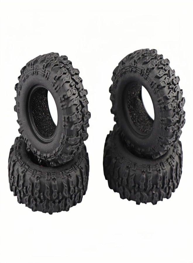 إطارات مطاطية من Aimrock، 4 قطع، مقاس 0.7 بوصة، لعجلات سيارات التحكم عن بعد Axial 1/30 SCX30 و Redcat 1/32 Ascent-32 RC Crawler - Image 1