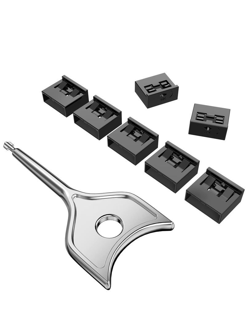 USB Port Blocker Set with Key, USB A Dust Cap Female Port Protector, Locking USB Port and Dust Blocker for Computers, TVs, Routers, Black,10Pcs - Image 1