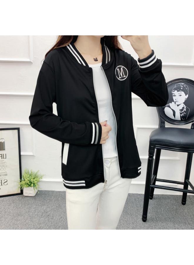 Coat Women's Spring And Autumn Spring And Autumn New Korean Baseball Suit Loose Chubby Girl Plus Fat Plus Size Women's 200kg