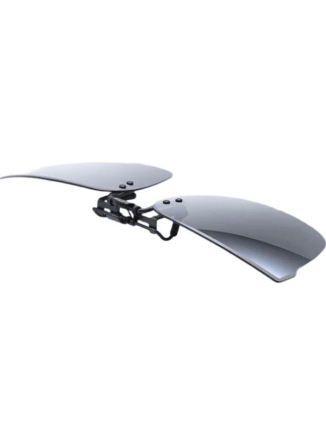 pulais Sunglasses Clip-On, Myopia Polarized Sunglasses, Unisex, Ultra-Light, Uv Protection, Driving Glasses, Silver Film Gray Lens - Image 2