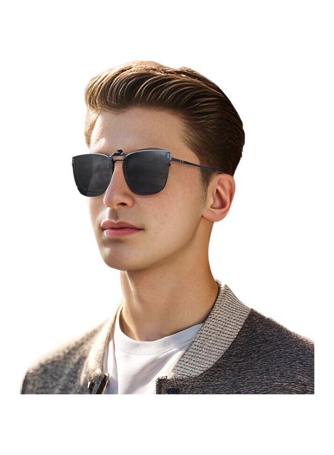 pulais Sunglasses Clip-On, Myopia Polarized Sunglasses, Unisex, Ultra-Light, Uv Protection, Driving Glasses, Silver Film Gray Lens - Image 3