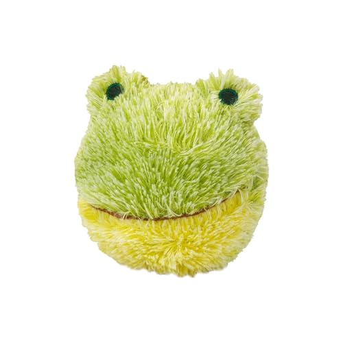 Pet Lou 4 Inch Squeaky Frog Dog Plush Toy StuffingFree Soft Plush Toy with Bouncy Squeaker Ball Floats in Water Ideal for Small and Medium Dogs - Image 1