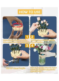 Generic Ikebana Stem Holder 3.5 Inch Florist Tool Silicone Bouquet Holder Floral Arrangement Tool Hanataba Flower Arranger DIY Flower Holder Twist Ring Arranger DIY Floral Projects for Vases Decor  - Image 5
