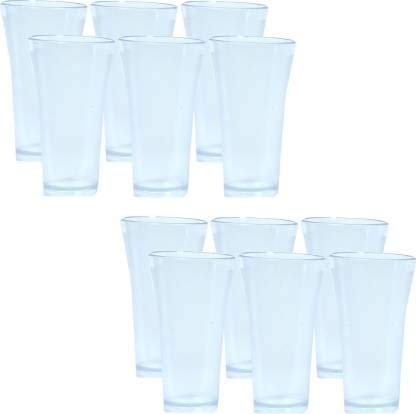 Everbuy Polycarbonate Pilsner Glass Juice Mocktail Lassi Glass for Better Head Retention Unbreakable Material6 Pcs Glass Set Made in India - Image 4