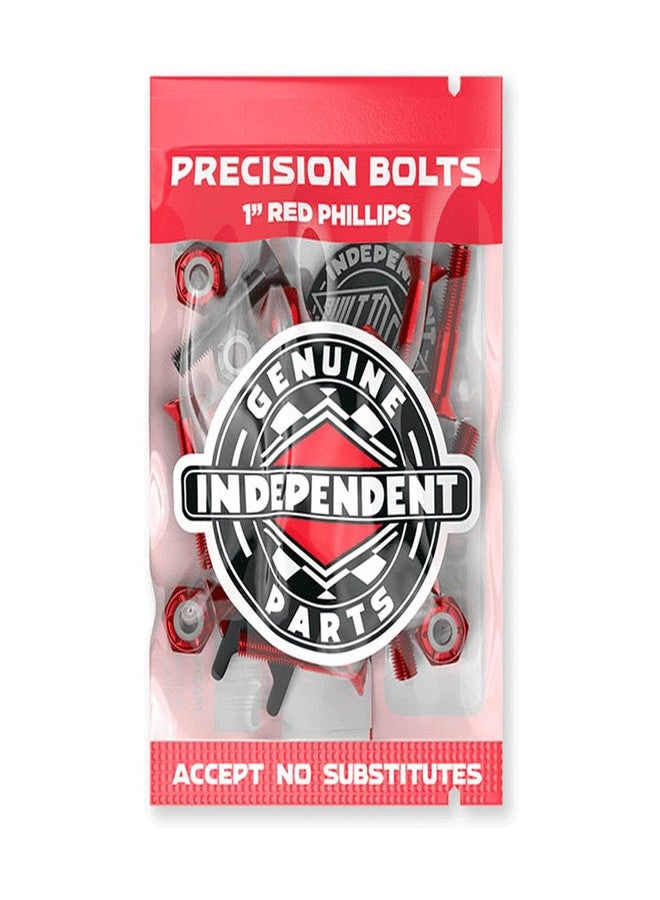 INDEPENDENT Trucks Skateboard Hardware Blk/Red + Tool + Risers + ABEC 5 Bearings - Image 2