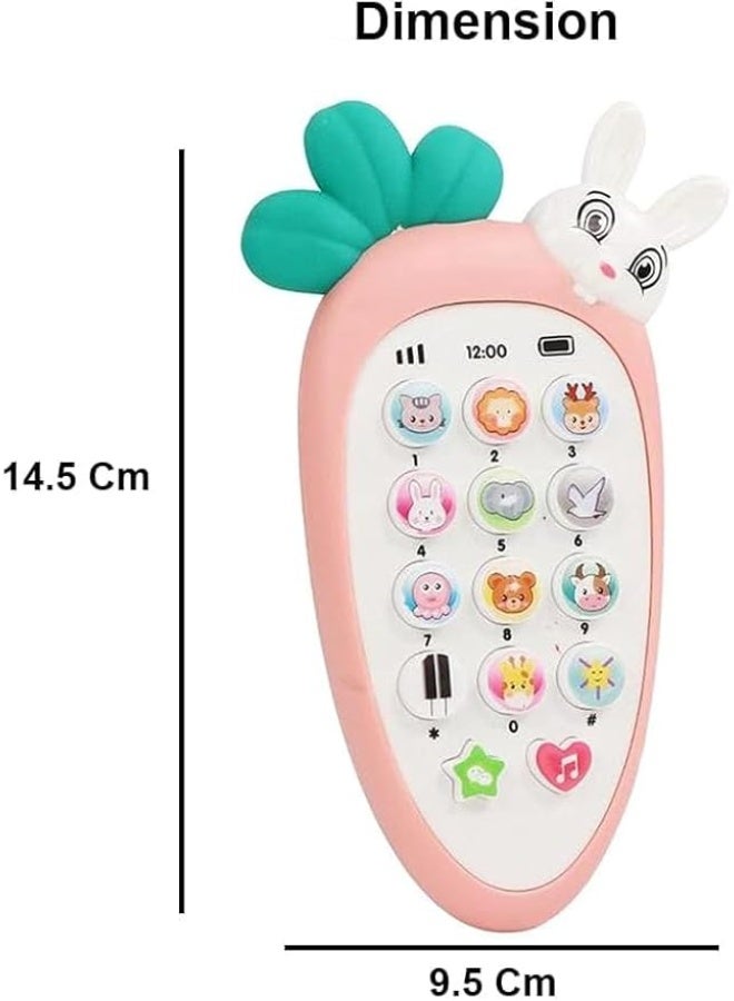 Cute Pet Shaped Pretend Play Musical Cell Phone Toy for Kids Toddlers with Music, Ringtones, Lights - Birthday Party Favors and Gifts for Girls Multicolored ( Assorted Colors) - Image 2