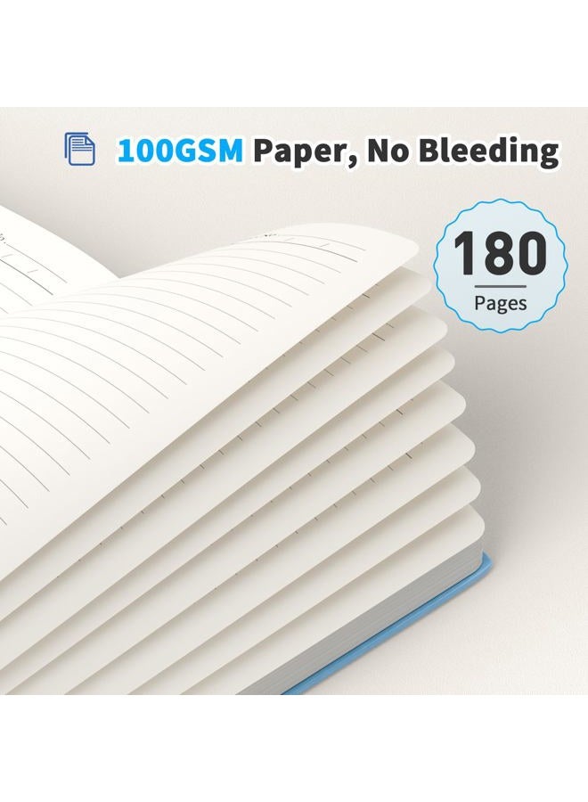 Oucaru Lined Journal Notebook, 8 Pack, 180 Pages, A5 Journals for Writing, 100 GSM Thick Paper, Small Notebooks Daily Journal for Women Men Work, Business, School, Travel Supplies - Image 4