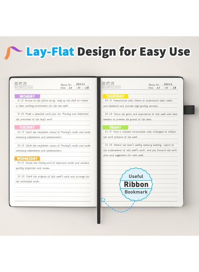 Oucaru Lined Journal Notebook, 8 Pack, 180 Pages, A5 Journals for Writing, 100 GSM Thick Paper, Small Notebooks Daily Journal for Women Men Work, Business, School, Travel Supplies - Image 5