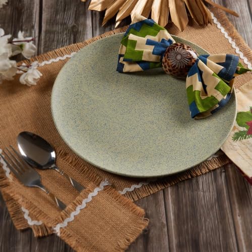 Red Butler Eco-Friendly Bamboo Fiber Plates | Set of 4 Dinner Plates (11-Inch) | Reusable and Stain Resistant | Sturdy Weight and Durable | Microwave & Dishwasher Safe | Stonewash Design - Image 3