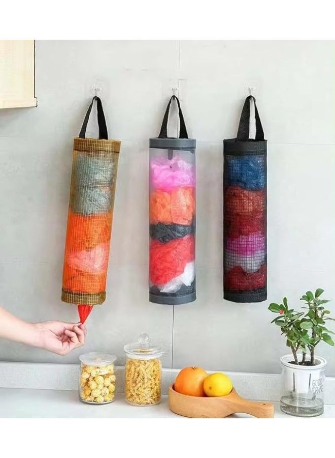 Hanging Mesh Plastic Bag Organizer for Organizing and Holding Clear Plastic Bags, Recycling Bags, Grocery Bags  - Image 3