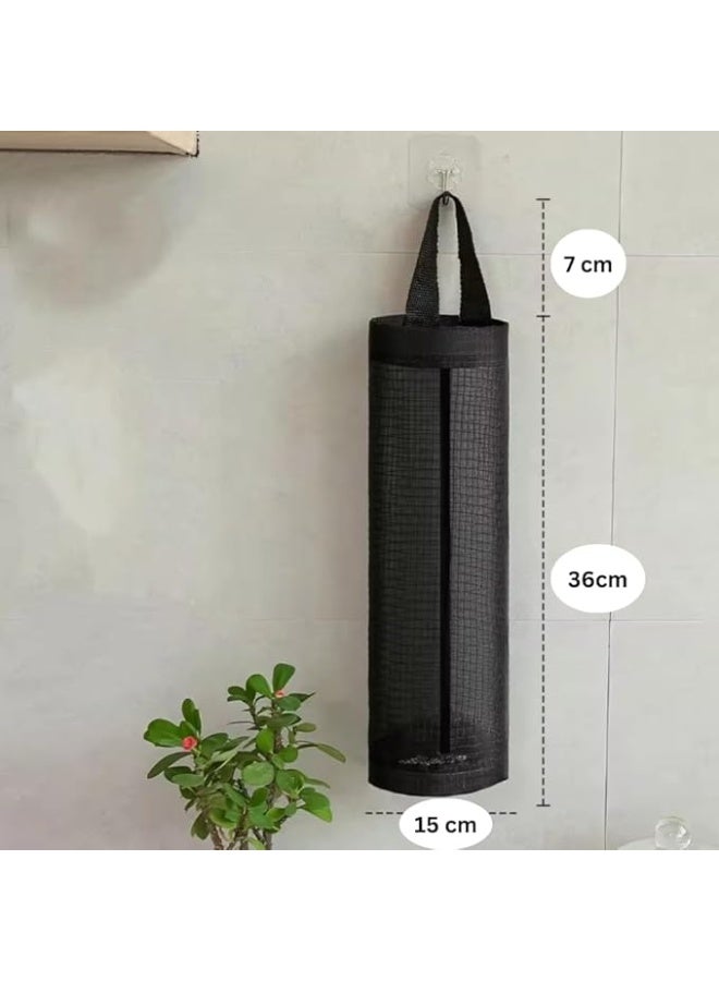 Hanging Mesh Plastic Bag Organizer for Organizing and Holding Clear Plastic Bags, Recycling Bags, Grocery Bags  - Image 2