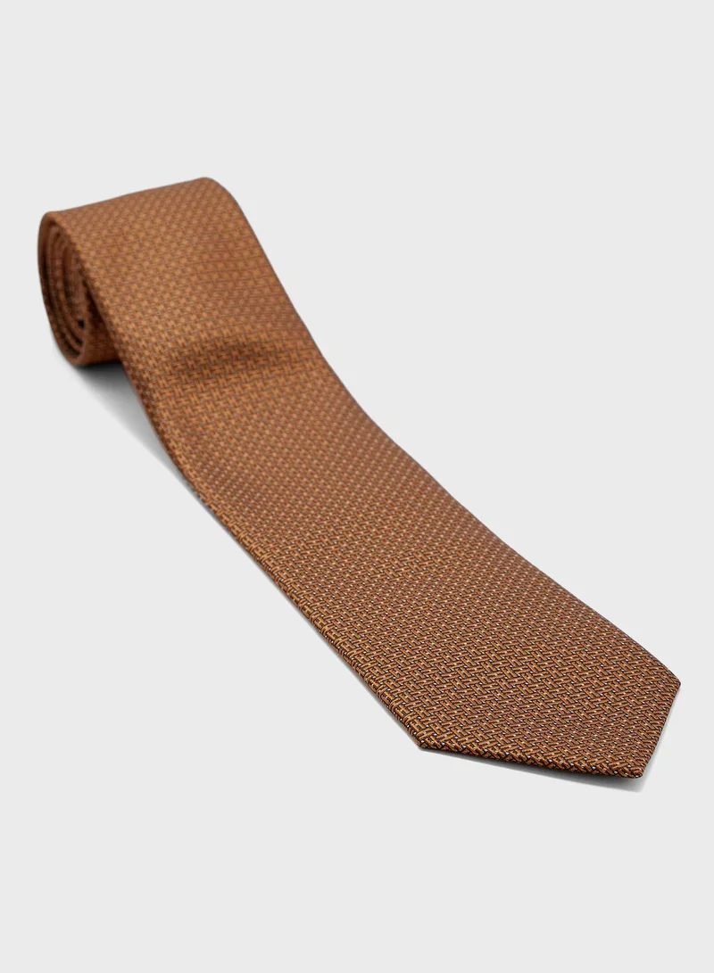 Robert Wood Tie & Pocket Square In Gift Box