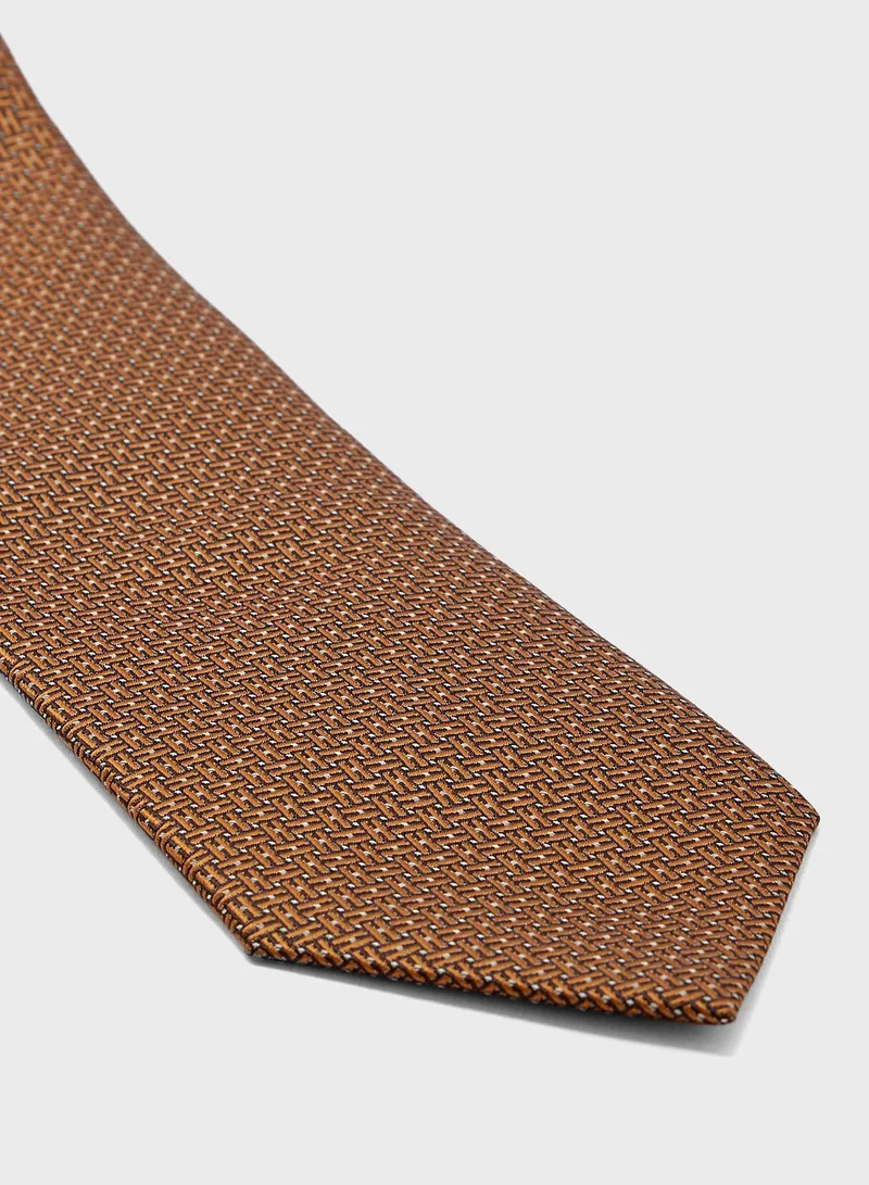 Robert Wood Tie & Pocket Square In Gift Box