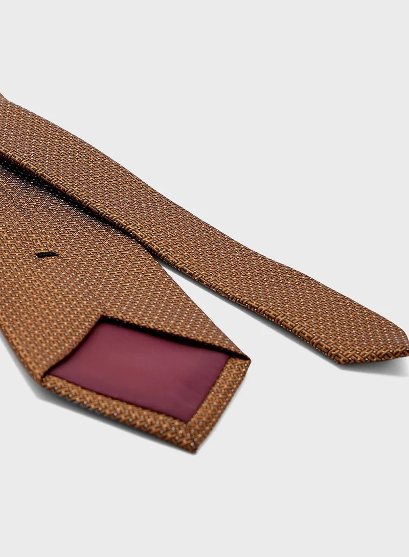 Robert Wood Tie & Pocket Square In Gift Box