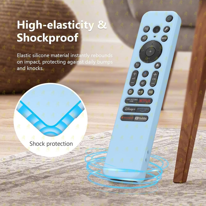 Raya غطاء سيليكون متوافق مع جهاز التحكم عن بُعد Sony TV RMF-TX811D / TX900 MG3 / TX800U 2024 BRAVIA Series [جهاز التحكم غير متضمن] (أزرق-D) - Image 5