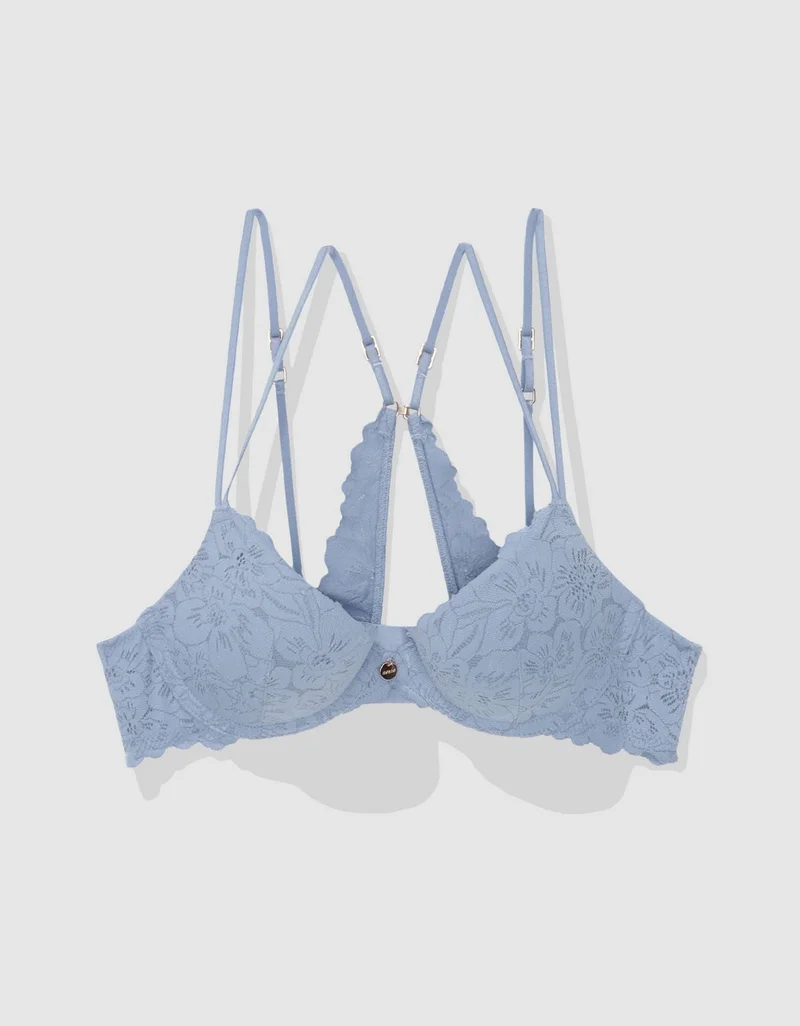 Aerie  Aerie Show Off Rosey Lace Demi Push Up Bra for Women | Best Price UAE