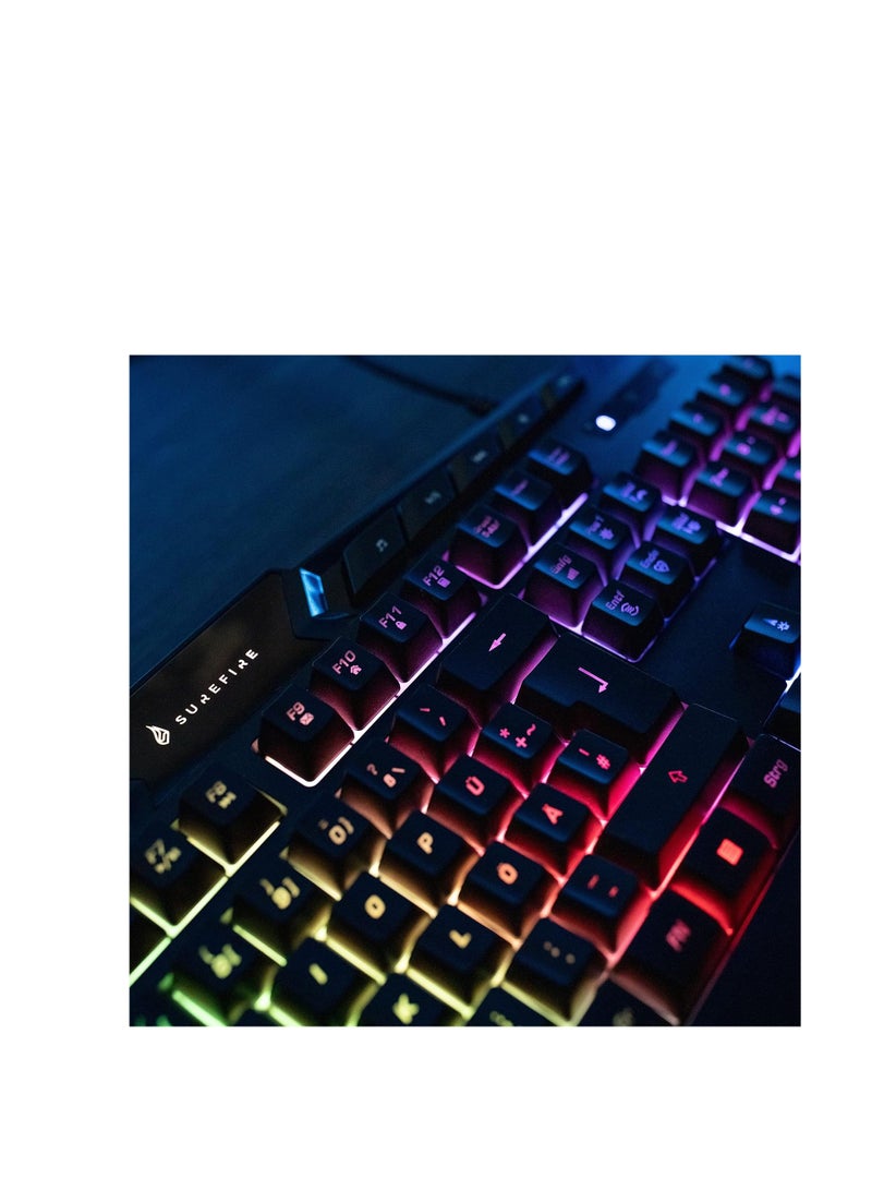 SureFire لوحة مفاتيح الألعاب متعددة الوسائط SureFire KingPin RGB – تخطيط QWERTY باللغة الإنجليزية البريطانية - Image 4