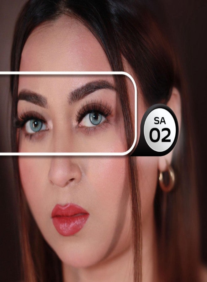 BOBI Self-Adhesive 3D Volume Eyelashes for Women | Reusable & Waterproof 12mm Synthetic Natural-Vivid and Shiny False Lashes | Lightweighted Long-Lasting Dramatic Look | Easy to Apply No Glue Needed - SA02 (1 Pair) - Image 3