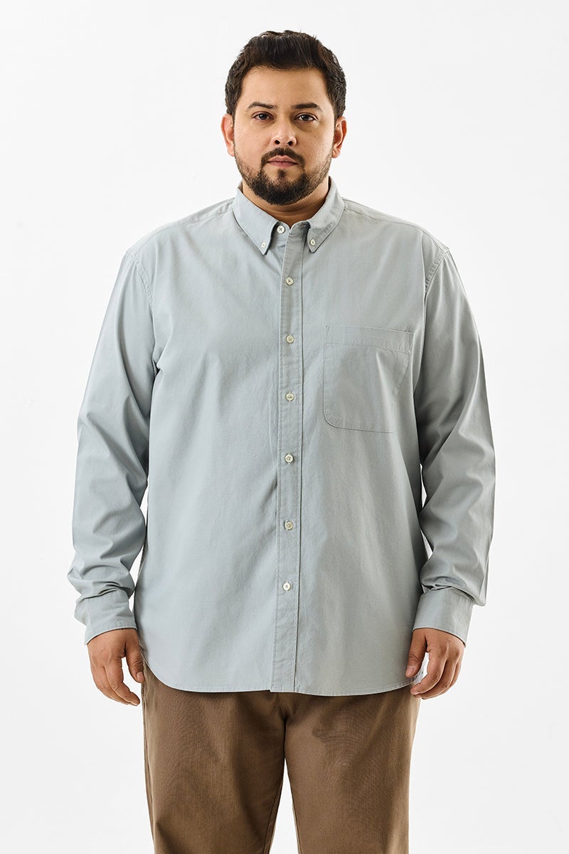 SNITCH قمصان بلس سايز بلون رمادي فاتح من لوسيا - Image 5