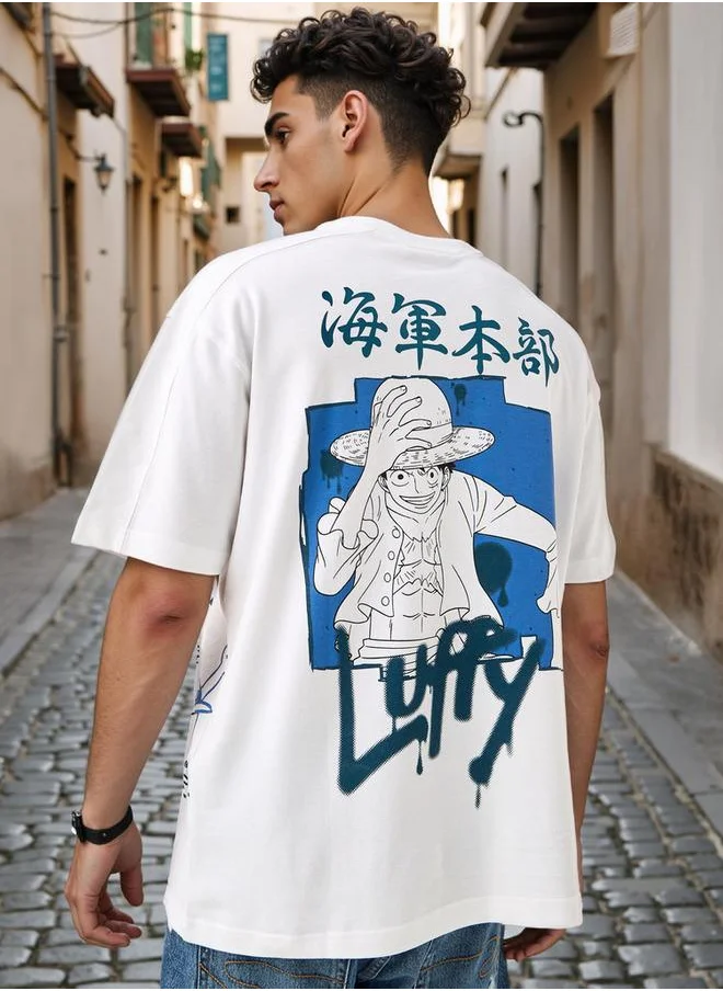 اس بي كاركترز One Piece Print T-shirt