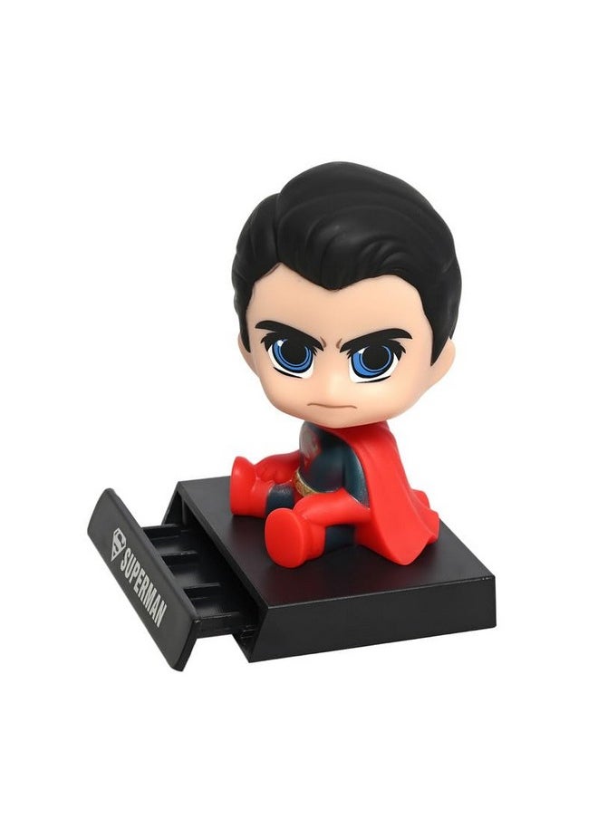 TechPro Techpro Super Hero Action Figure Limited Edition Bobblehead with Mobile Holder for Car Dashboard, Office Desk & Study Table- (Super Man)  - Image 5